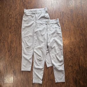 Nike Vapor Select Team Baseball Pants Lot of 2 Ankle Long Gray Mens Size Medium